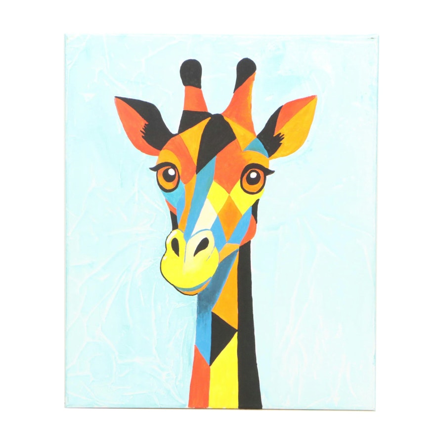 deSanto Acrylic Painting of Giraffe, 2025